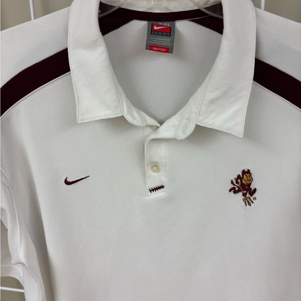 Embroidered Arizona State University Sun Devils Nike polo shirt size XXL. EUC - Picture 2 of 13